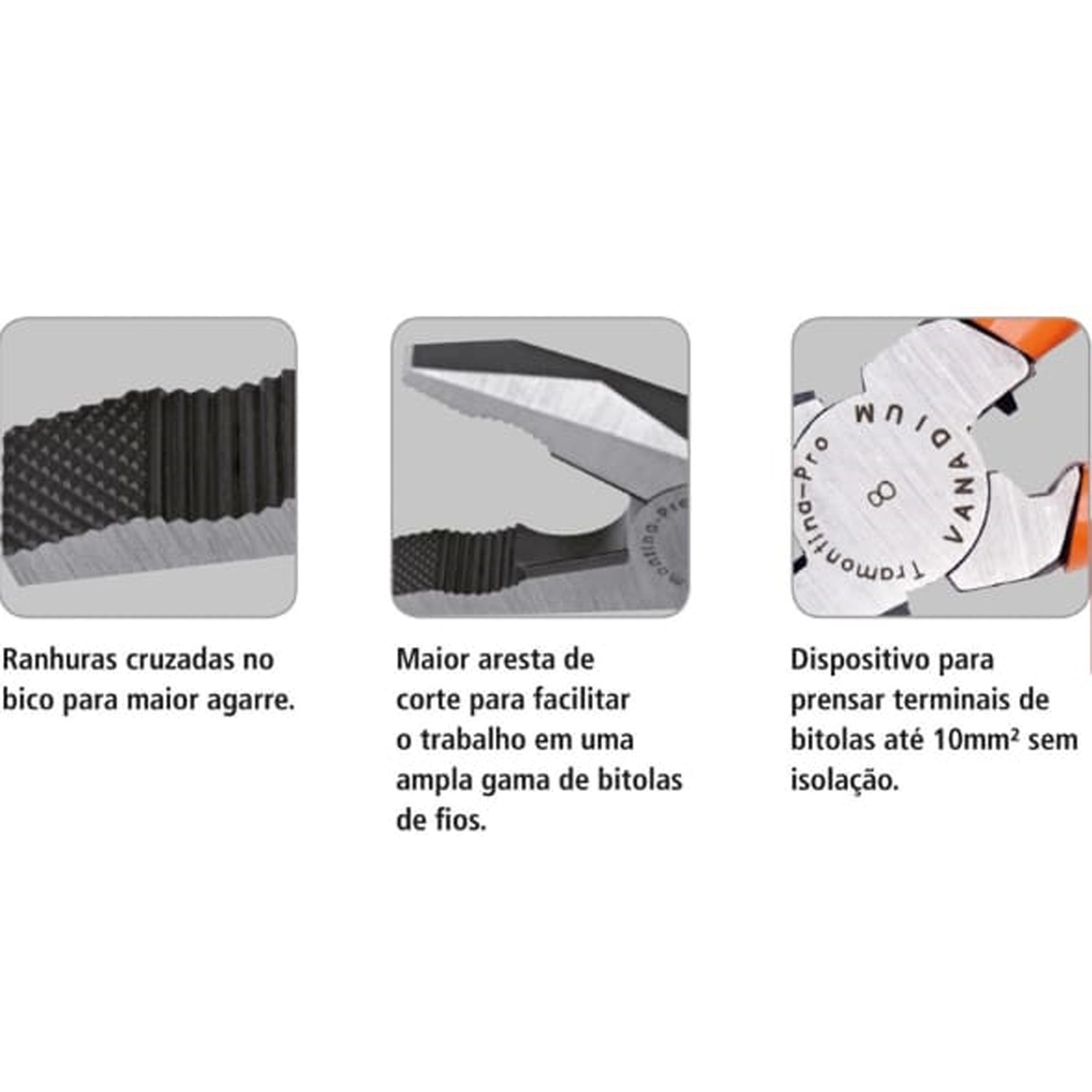 Alicate Eletricista 8 Lj Pro 1000v Tramontina 44000/128