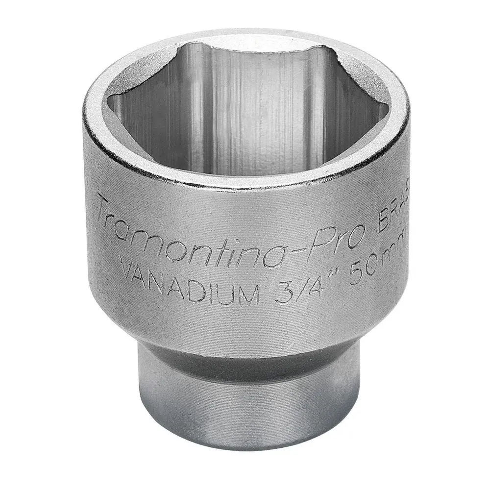 Soquete Sextavado Em Aço Cromo Vanádio 3/4" - Encaixe 3/4"