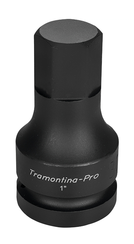 Soquete De Impacto Ponta Hexagonal Em Aco Cromo Molibdenio 30 Mm - Encaixe 1 Tramontina
