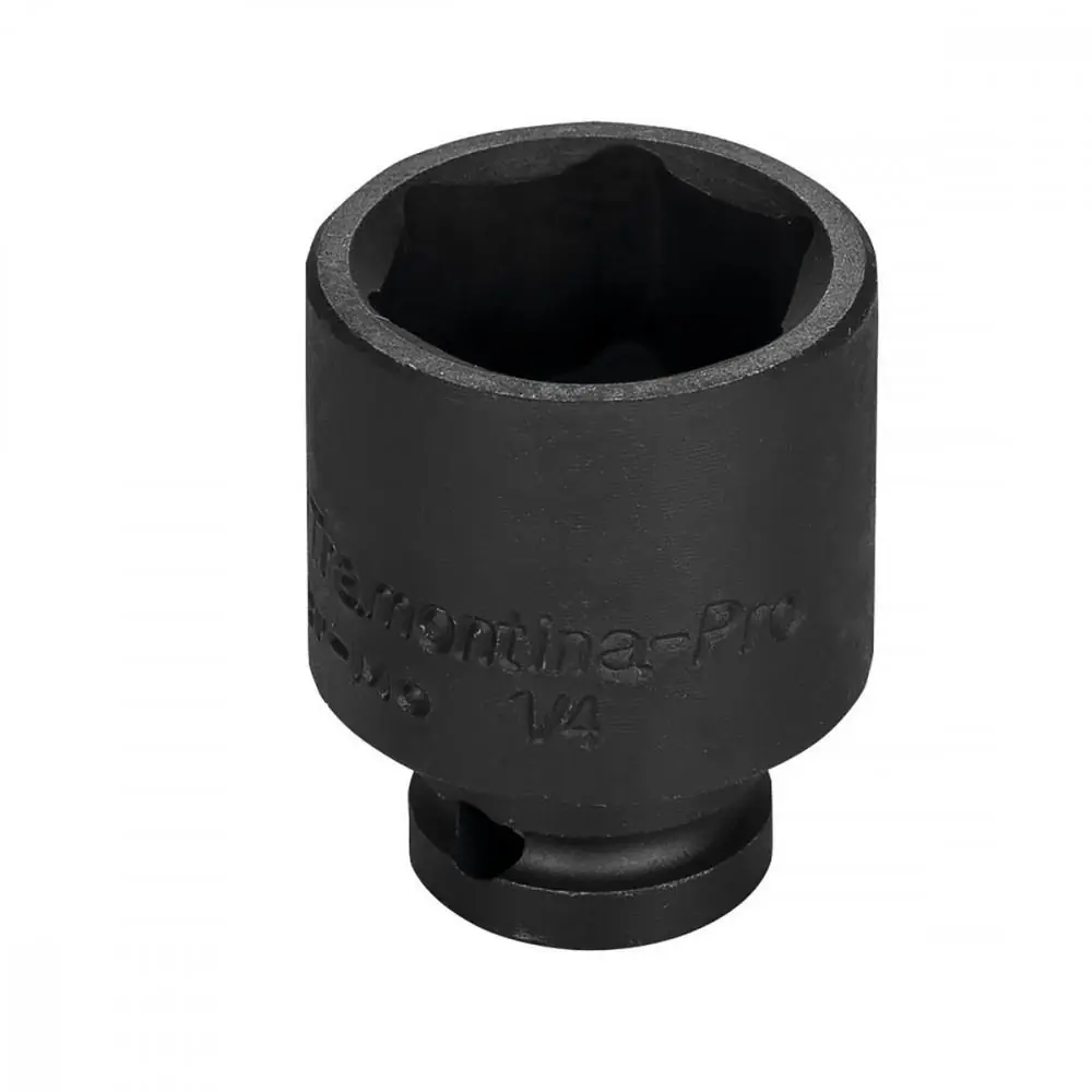 Soquete De Impacto Sextavado Em Aço Cromo Molibdênio 14 Mm - Encaixe 1/4