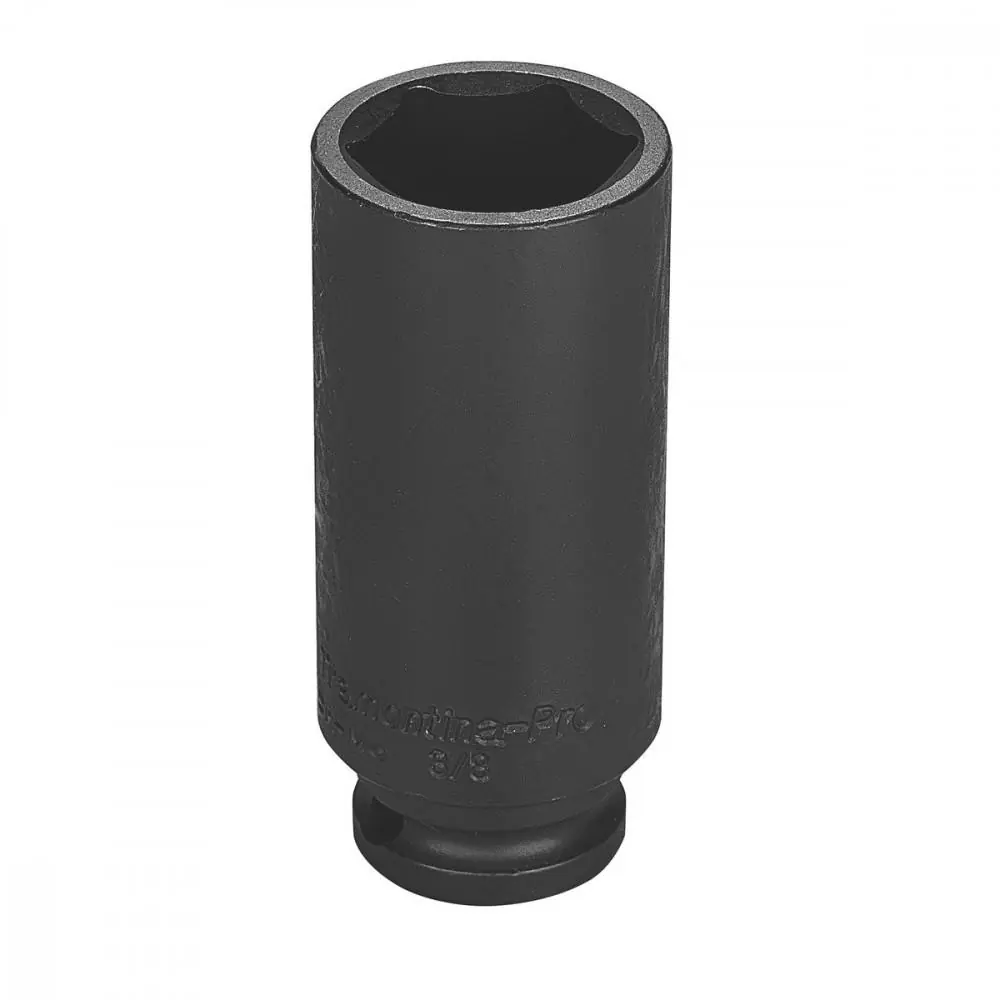Soquete De Impacto Sextavado Longo Em Aço Cromo Molibdênio 22 Mm - Encaixe 3/8