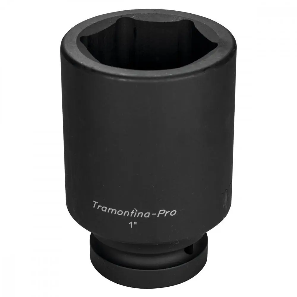 Soquete De Impacto Sextavado Longo Em Aço Cromo Molibdênio 80 Mm - Encaixe 1