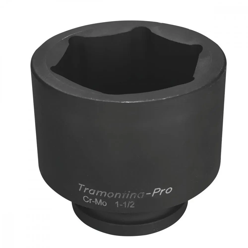 Soquete De Impacto Sextavado Em Aço Cromo Molibdênio 115 Mm - Encaixe 1.1/2