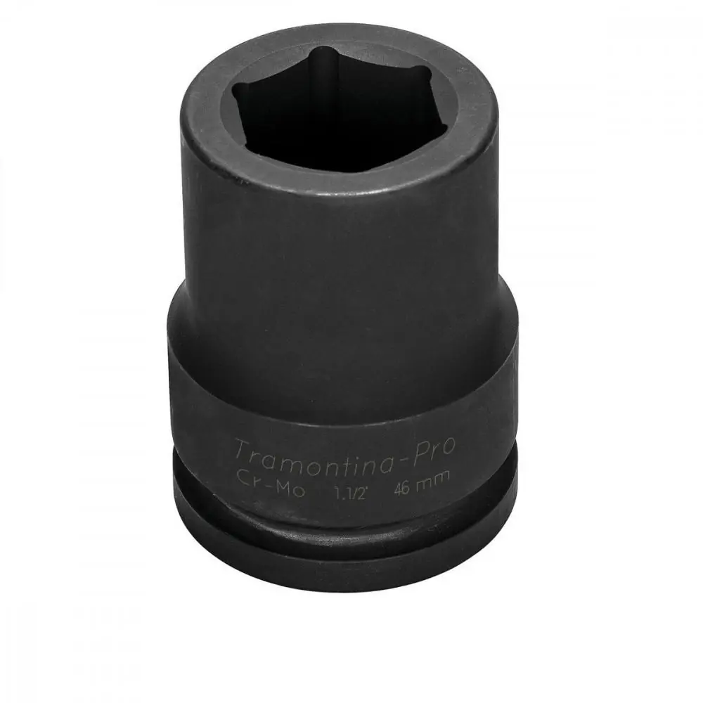 Soquete De Impacto Sextavado Longo Em Aço Cromo Molibdênio 46 Mm - Encaixe 1.1/2