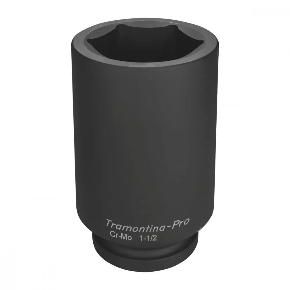 Soquete De Impacto Sextavado Longo Em Aço Cromo Molibdênio 80 Mm - Encaixe 1.1/2