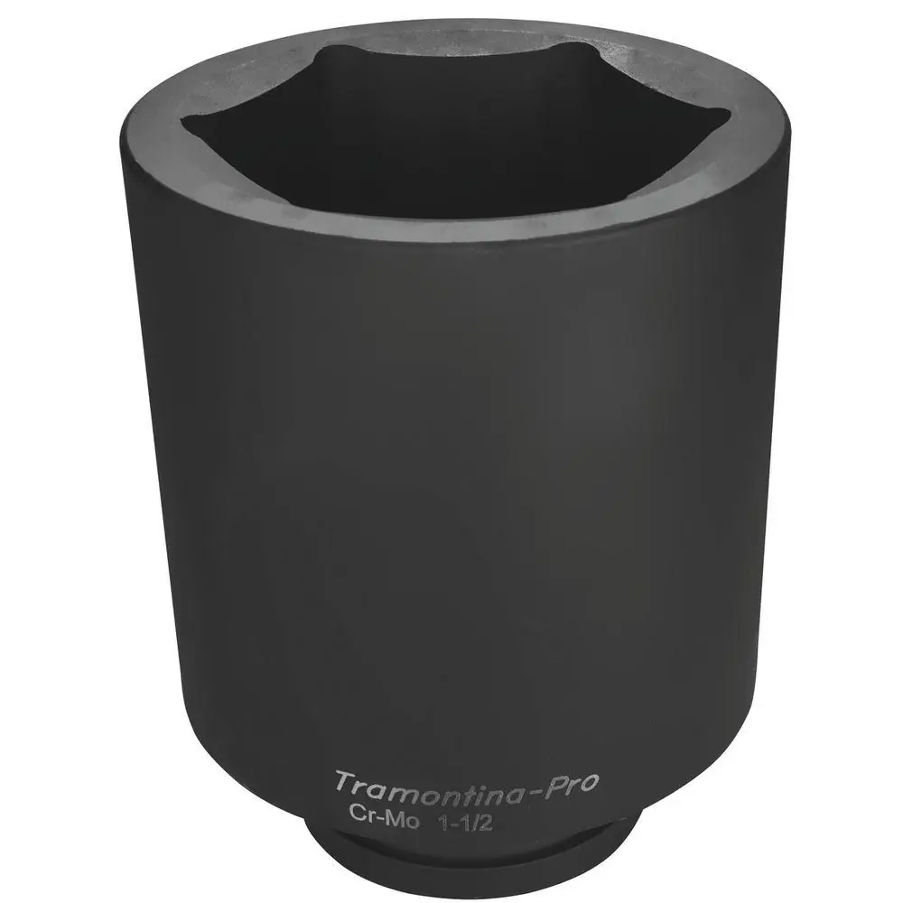 Soquete De Impacto Sextavado Longo Em Aço Cromo Molibdênio 105 Mm - Encaixe 1.1/2