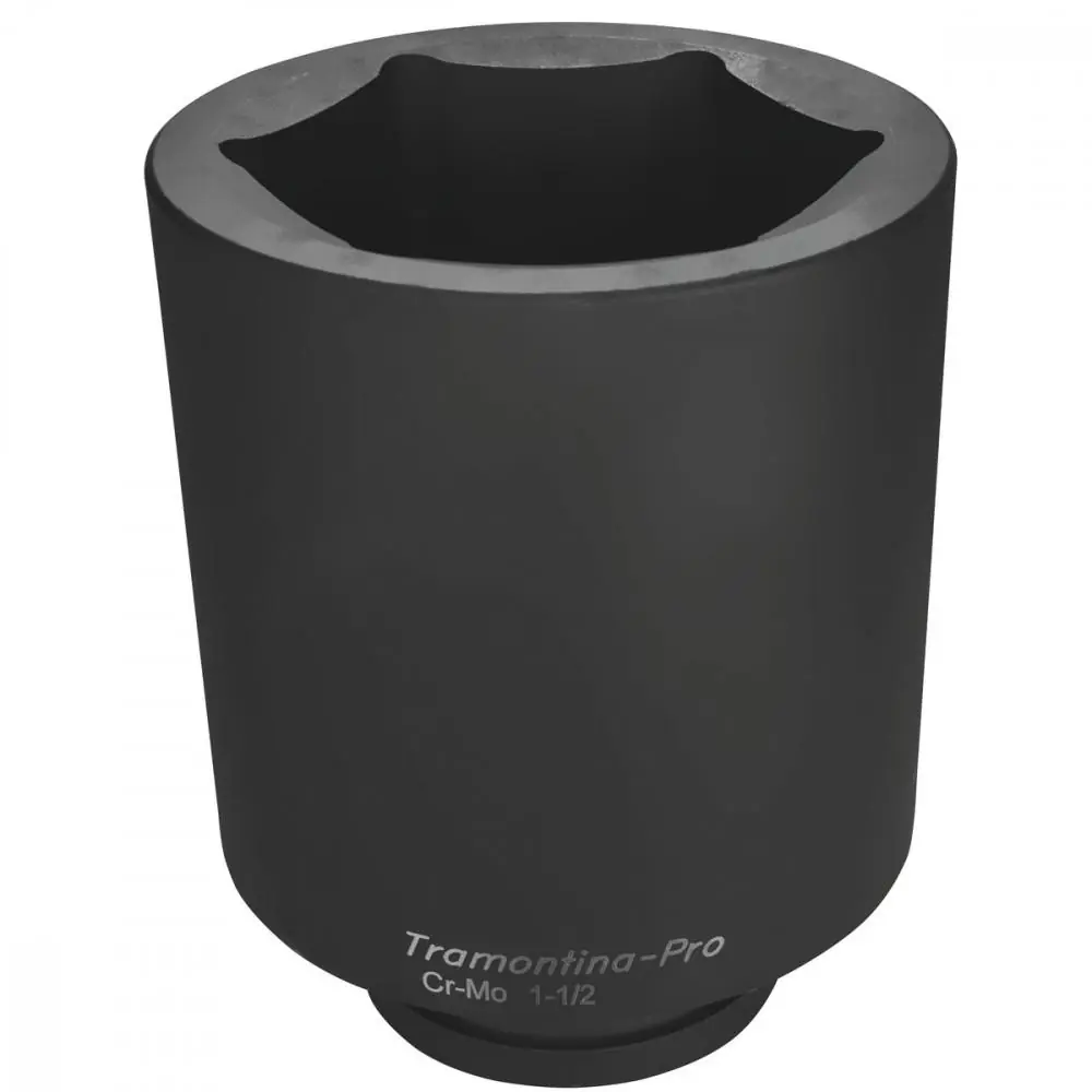 Soquete De Impacto Sextavado Longo Em Aço Cromo Molibdênio 110 Mm - Encaixe 1.1/2