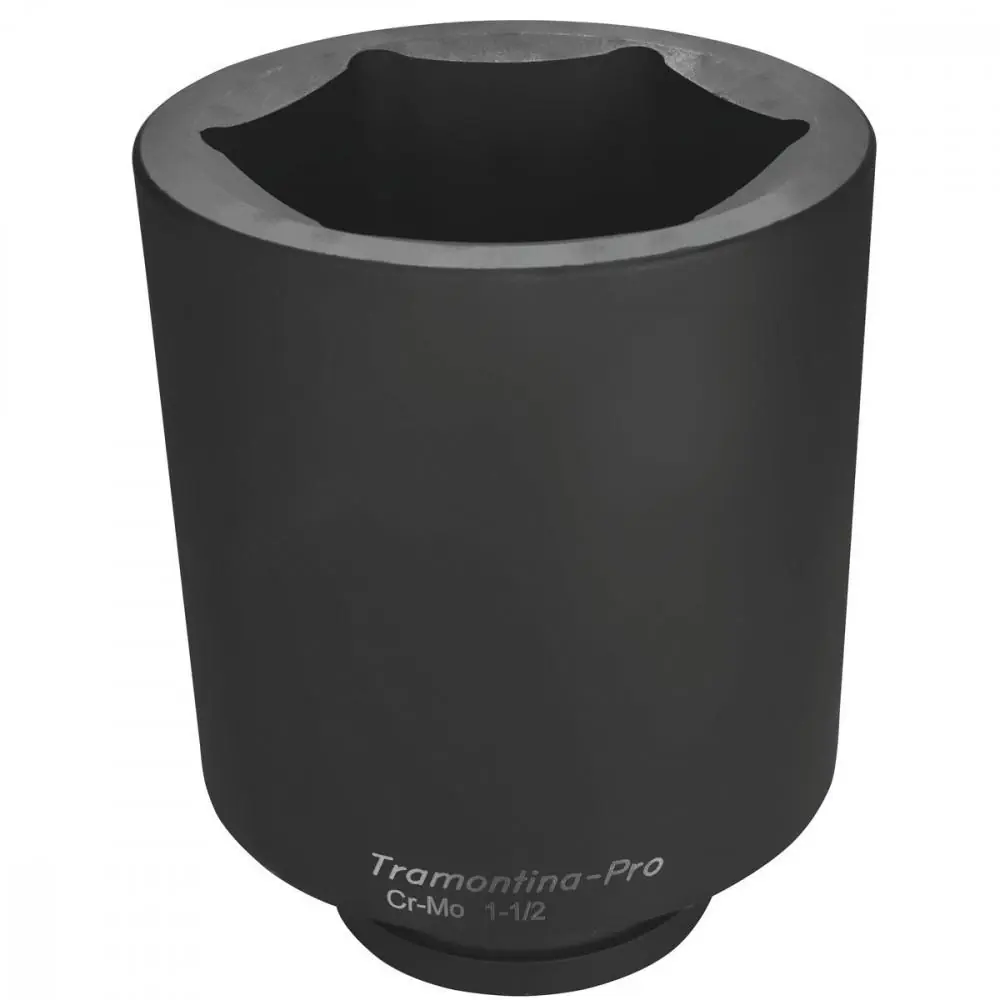 Soquete De Impacto Sextavado Longo Em Aço Cromo Molibdênio 120 Mm - Encaixe 1.1/2