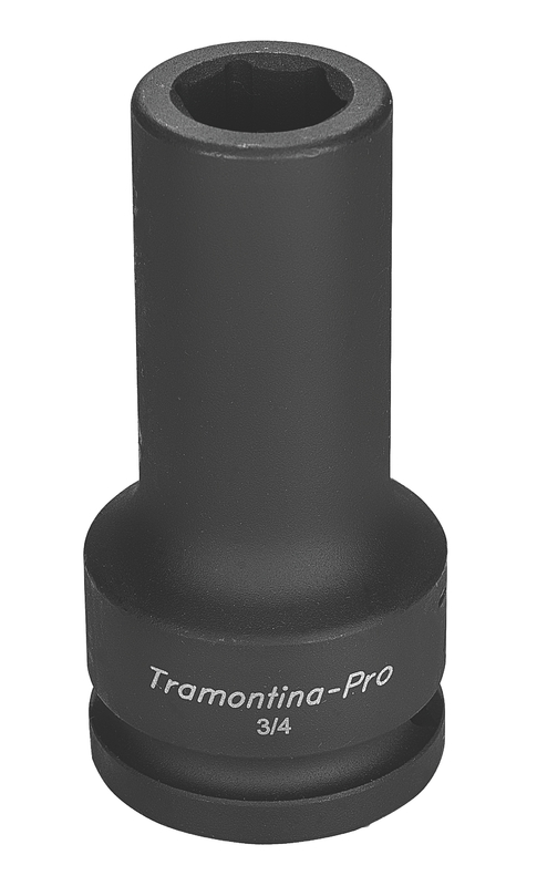 Soquete De Impacto Sextavado Longo Em Aco Cromo Molibdenio 17 Mm - Encaixe 3 4 Tramontina