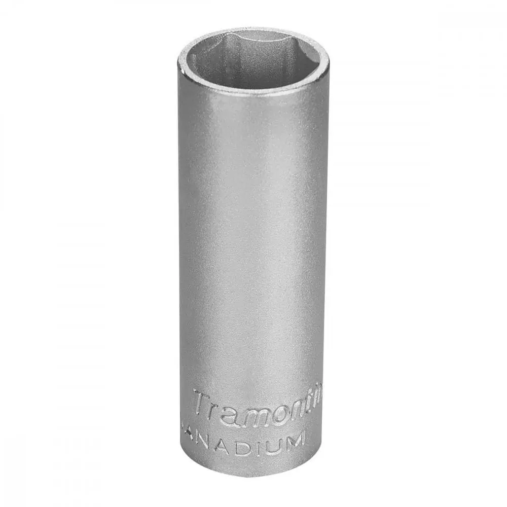 Soquete Sextavado Longo Em Aço Cromo Vanádio 3/4" - Encaixe 1/2"