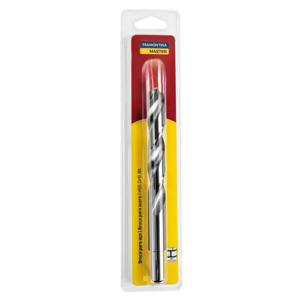 Broca Para Aço 13.5x160 Mm Tramontina Em Aço Rápido Hss Din 338