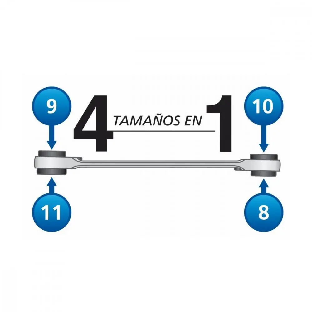 Chave Com Catraca 4 Bocas 13x15x17x19 Mm