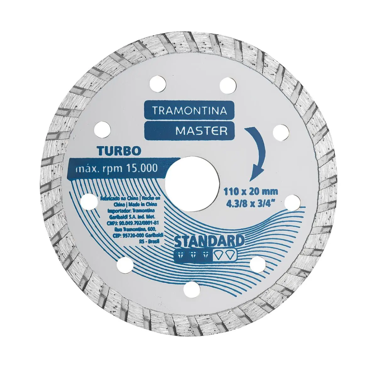 Disco Ftram Diam Corte Turbo 110x20mm 4.3/8 X 3/4