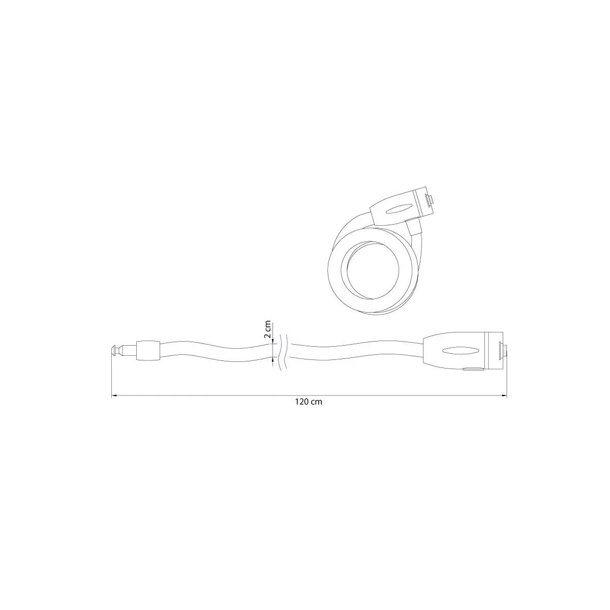Cadeado Antifurto Para Estepe De Carro Tramontina 20x1200 Mm Com Chave