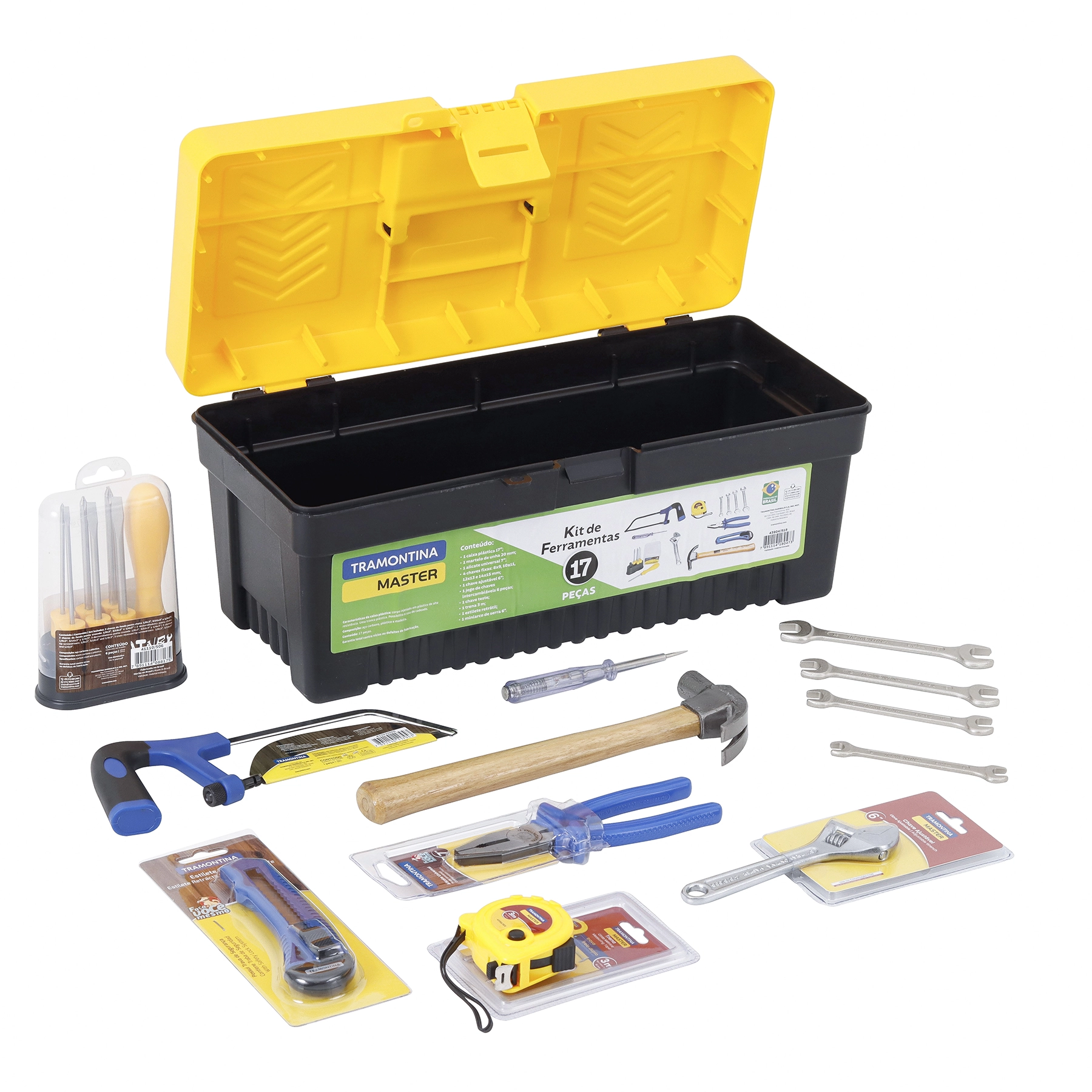 Kit de Ferramentas Tramontina com Caixa Organizadora 17 Peças Master