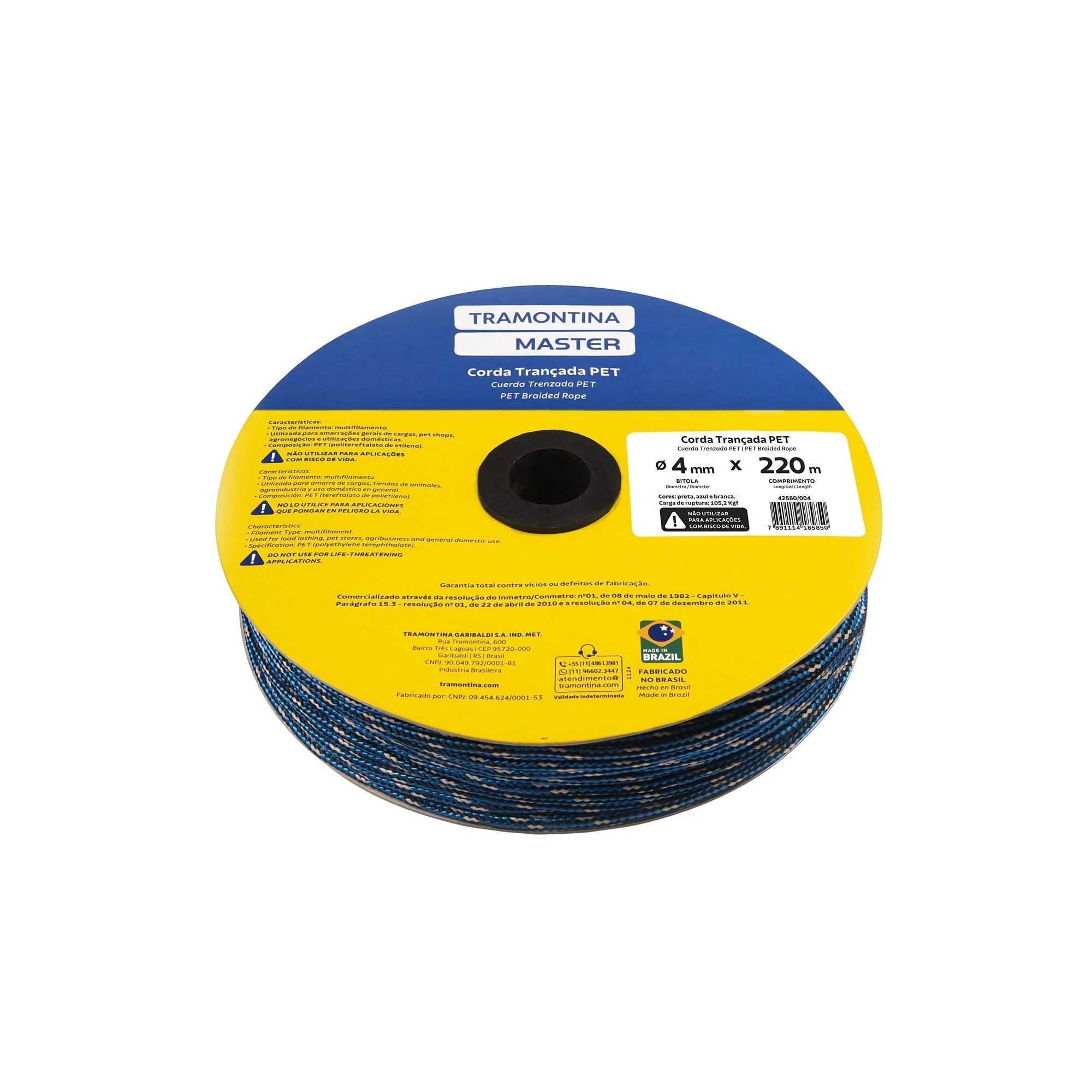 Corda Trançada Pet 4 Mm Tramontina Master
