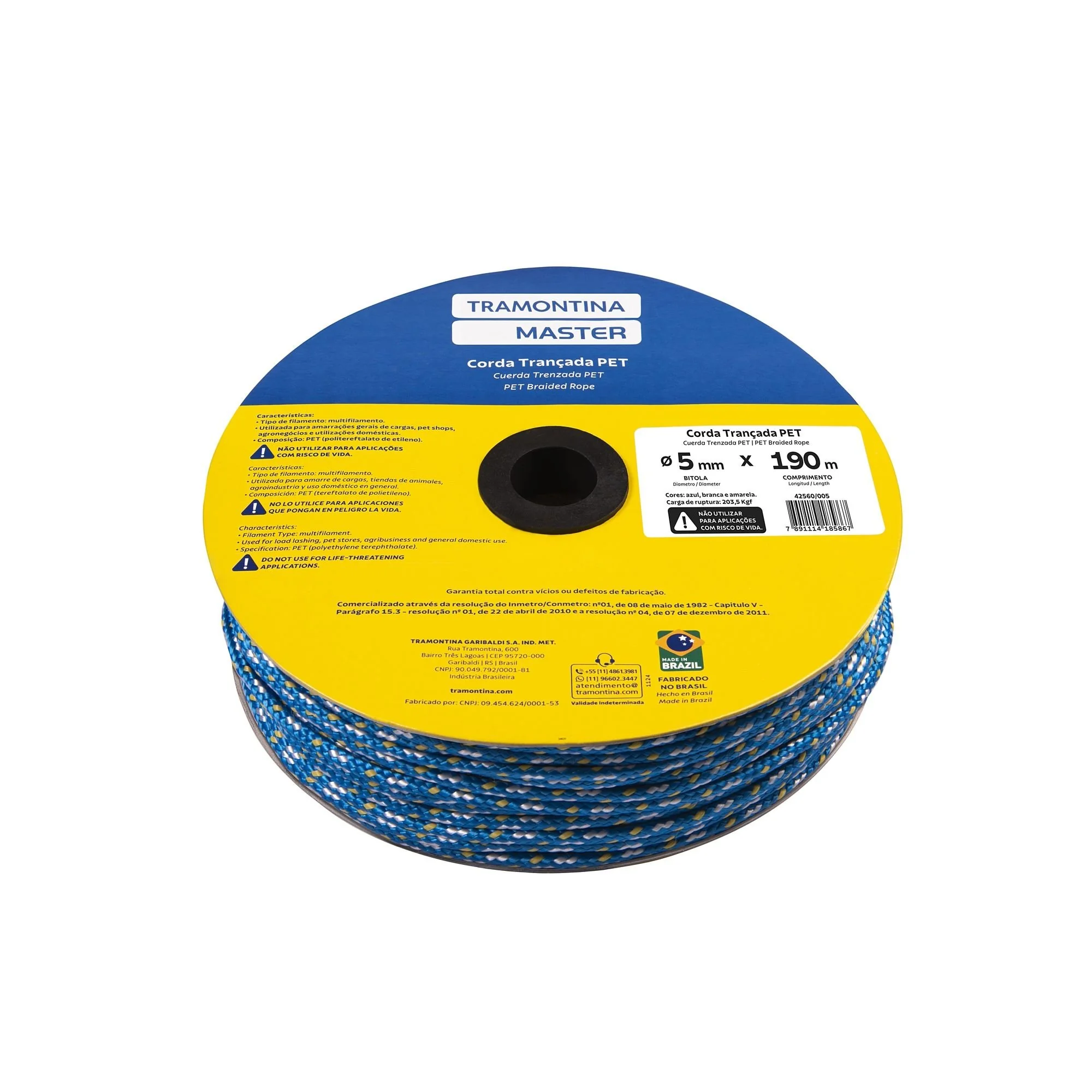 Corda Trançada Pet 5 Mm Tramontina Master