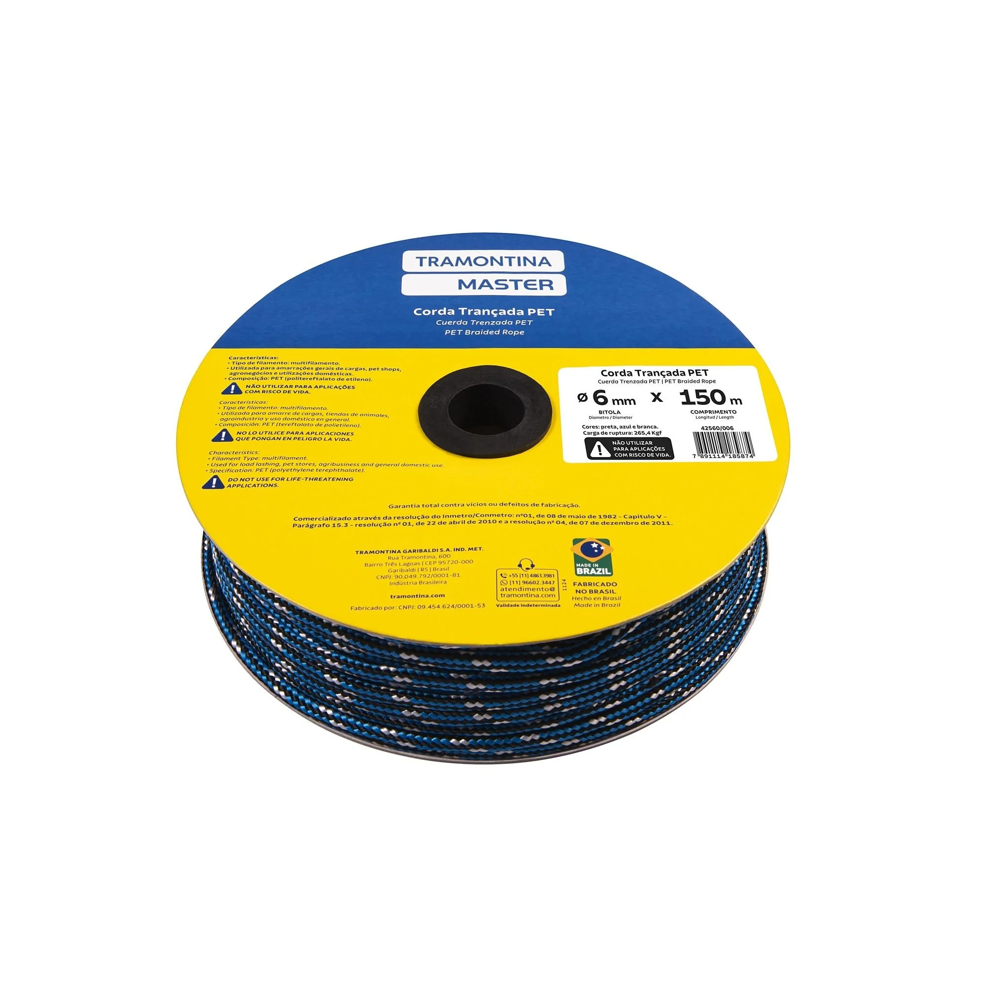 Corda Trançada Pet 6 Mm Tramontina Master