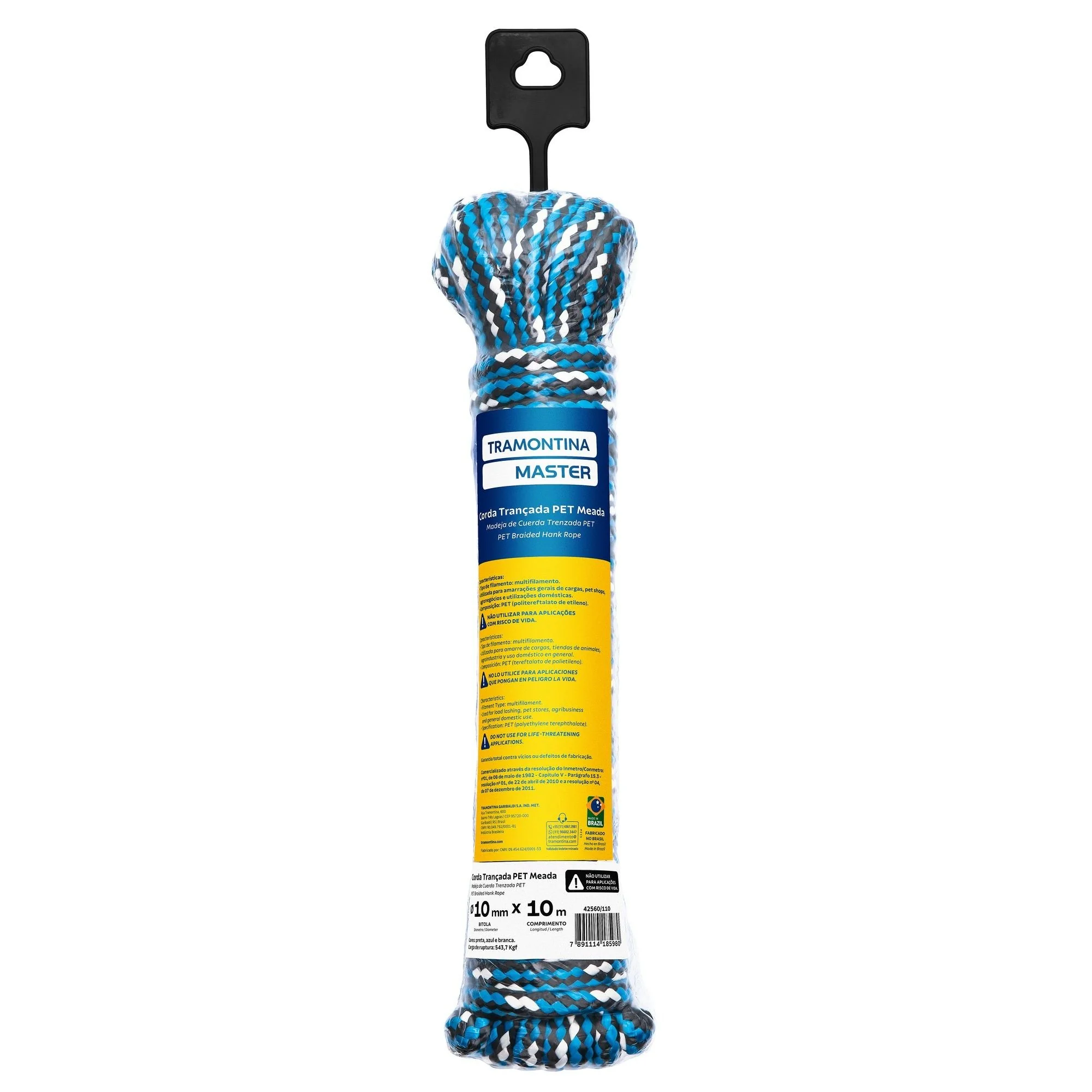 Corda Trançada Pet Meada 10 Mm X 10 M Tramontina Master