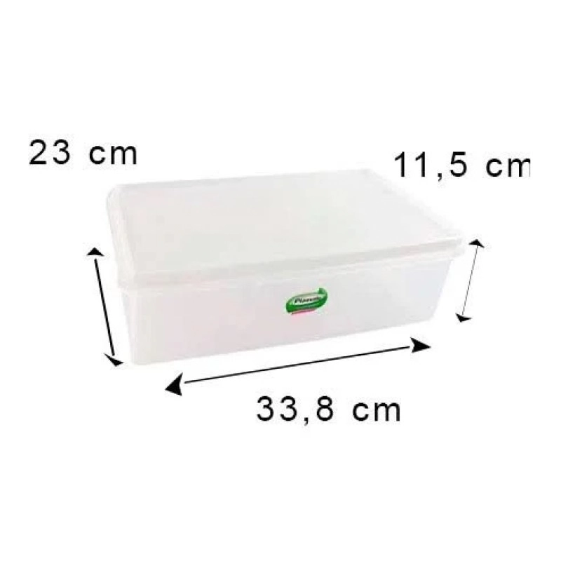 Caixa Com Tampa Transparente Retangular 6,5l Plasvale