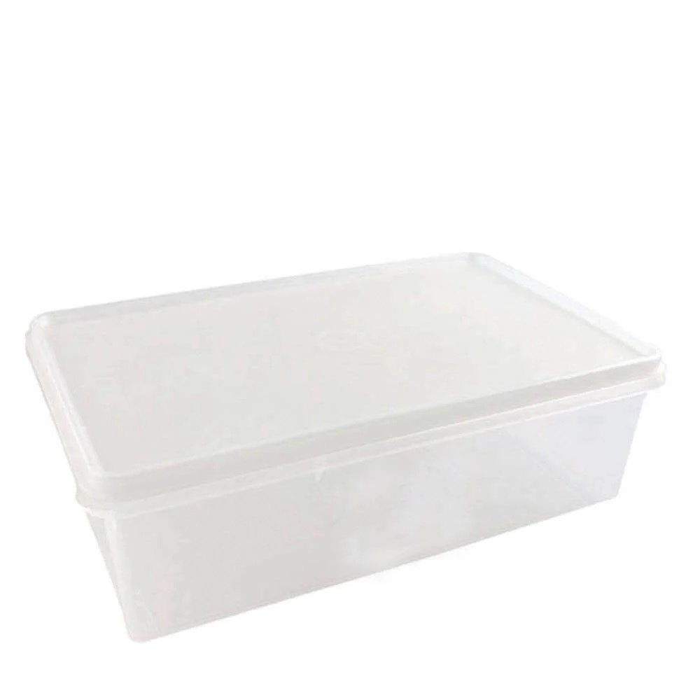 Caixa Com Tampa Transparente Retangular 11l Plasvale