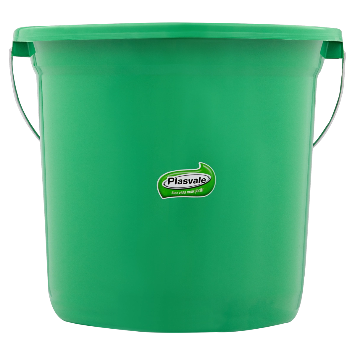 Balde Plástico Verde 8l Plasvale
