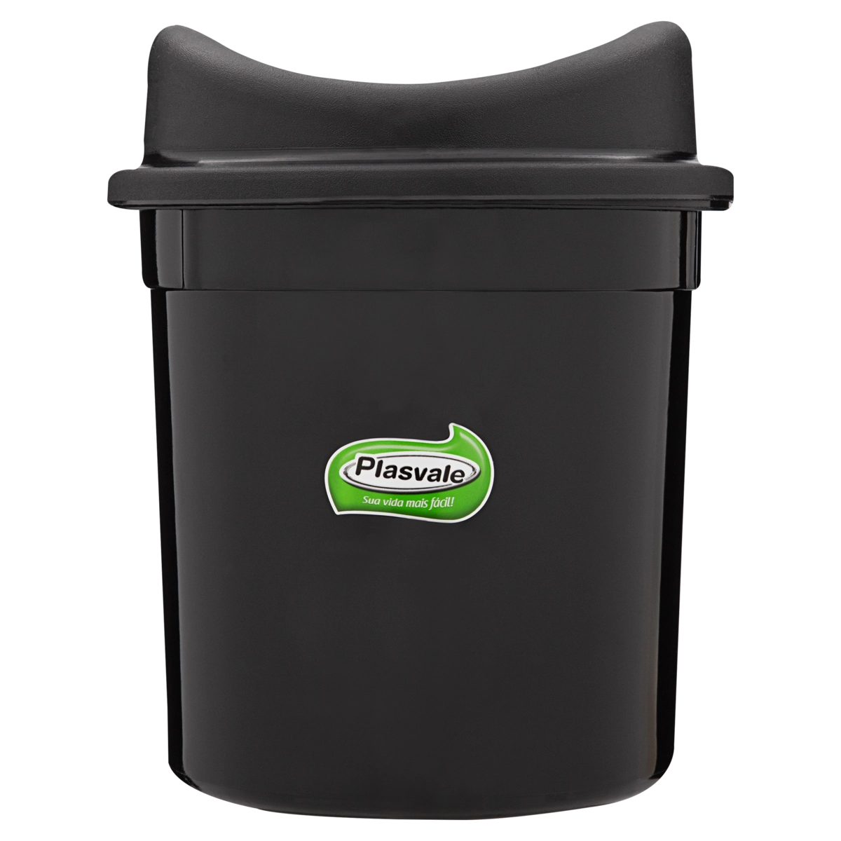 Lixeira Basculante Preta 2,7l Plasvale