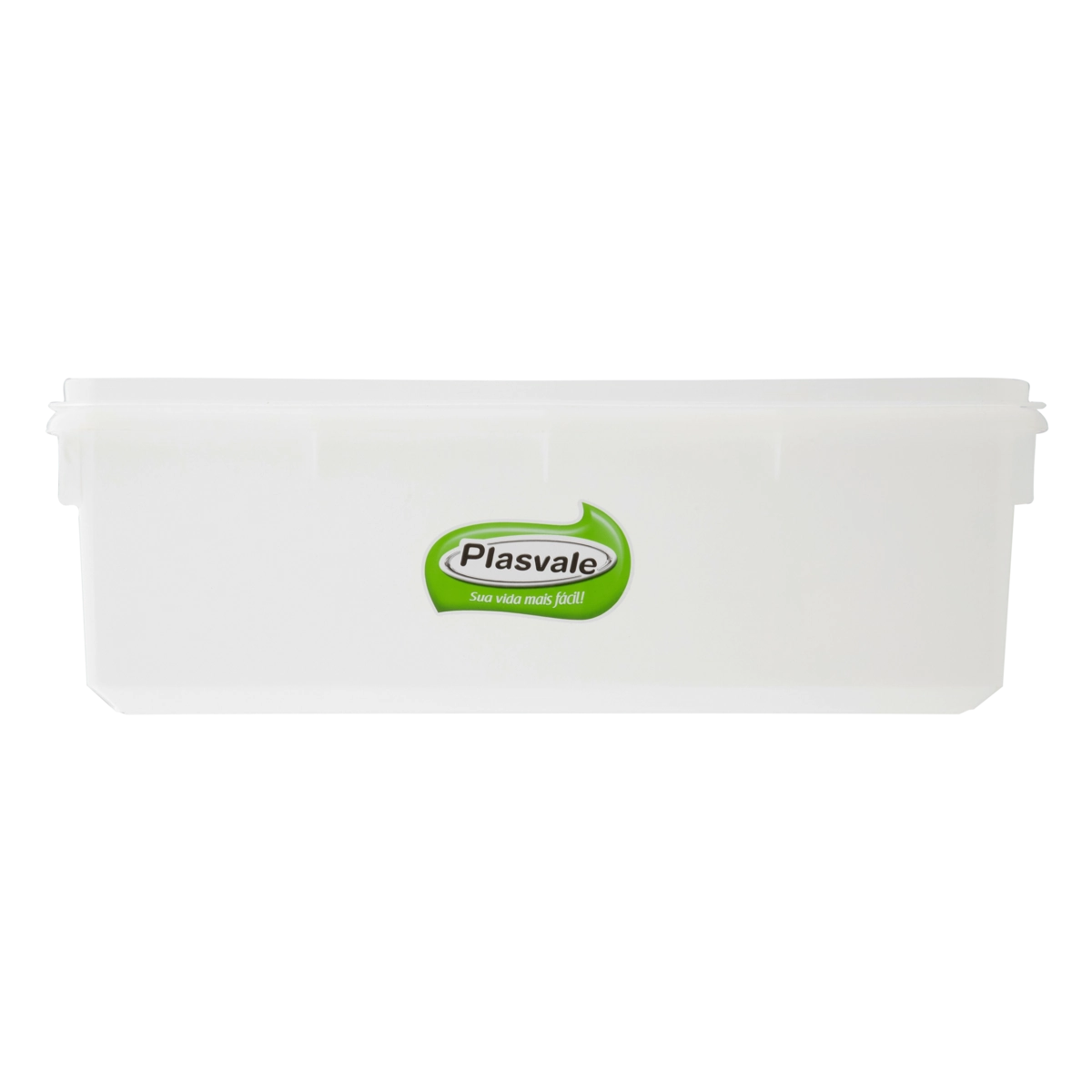 Caixa Com Tampa Branca Retangular 6,5l Plasvale