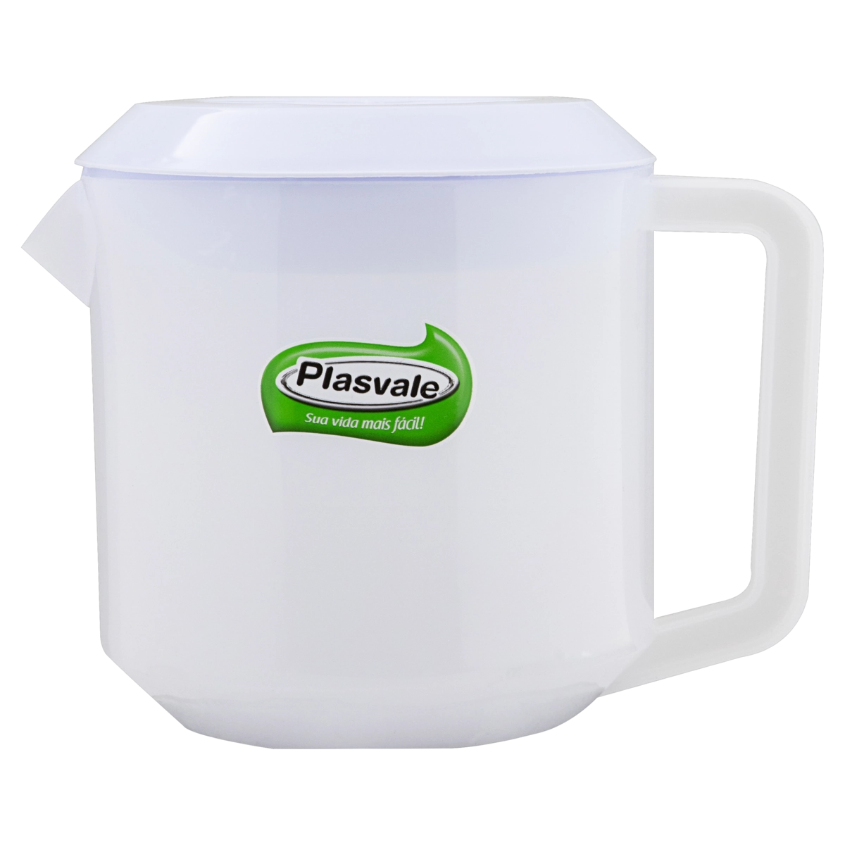 Jarra Plástica Com Espremedor Branca 1l Plasvale