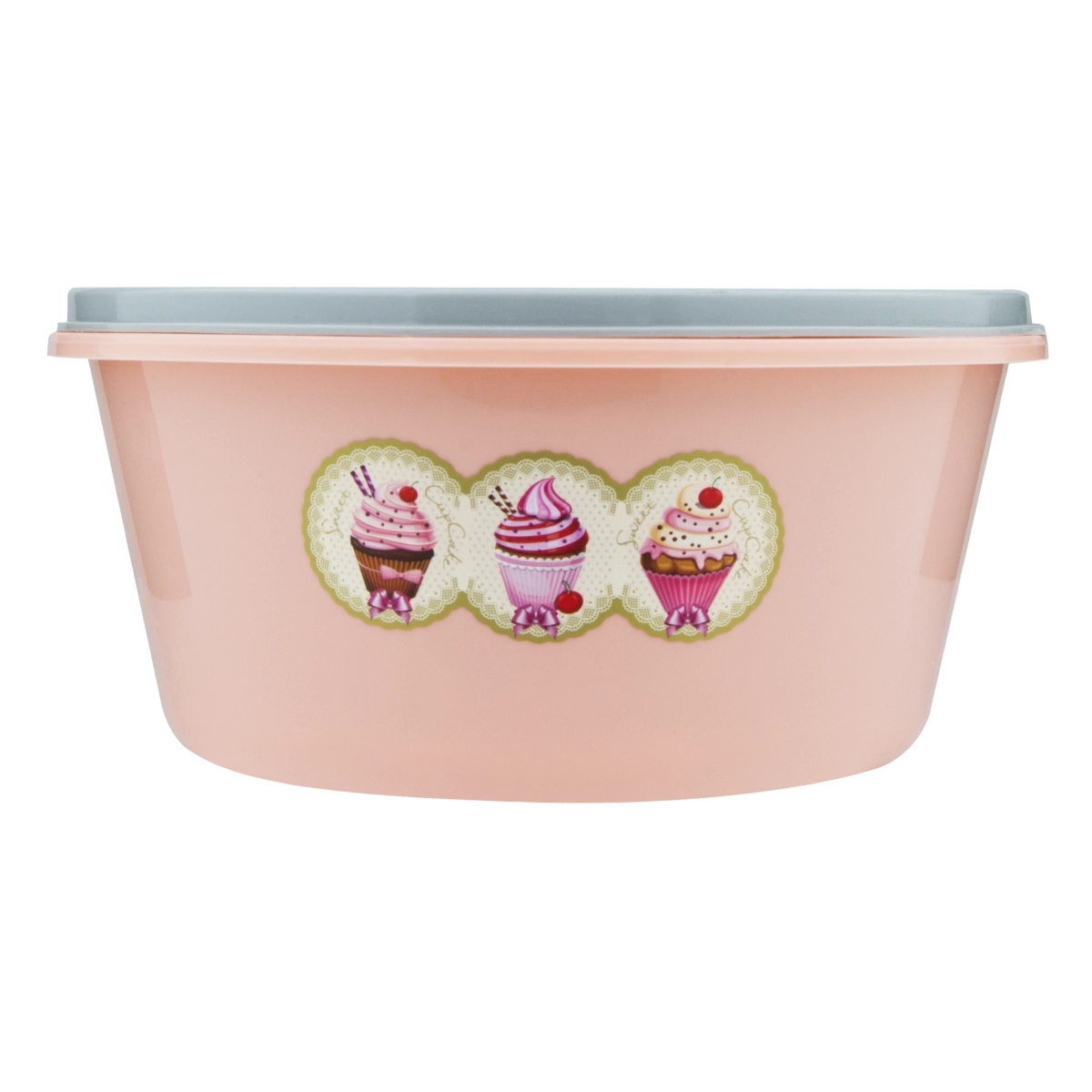 Pote Plástico Rosa Redondo Sorvete 4,75l Plasvale