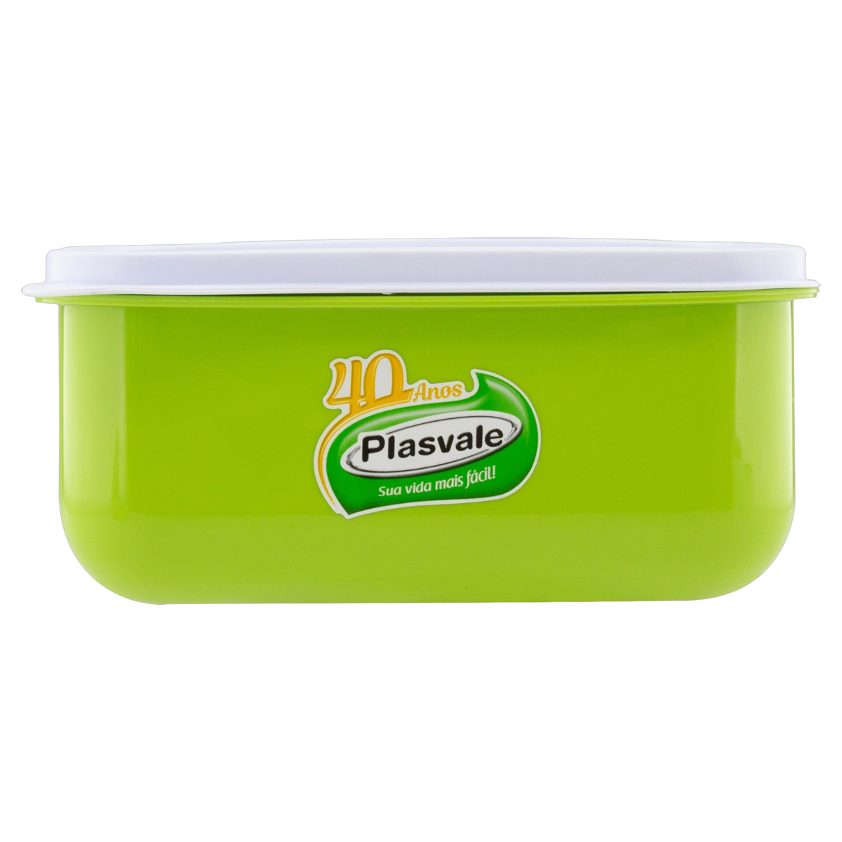 Pote Plástico Verde Retangular 1l Plasvale