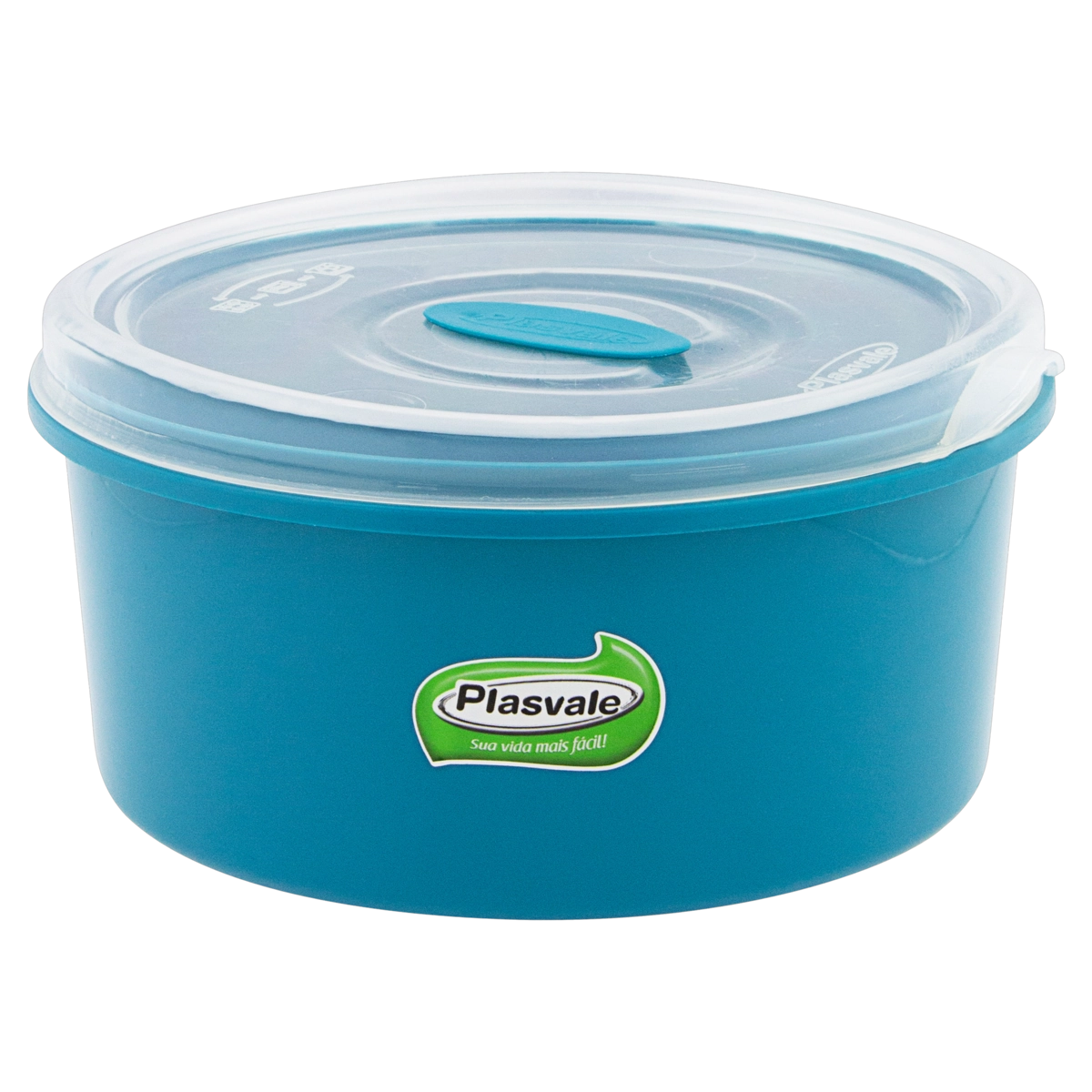 Pote Com Tampa Plástico Azul 2l Plasvale