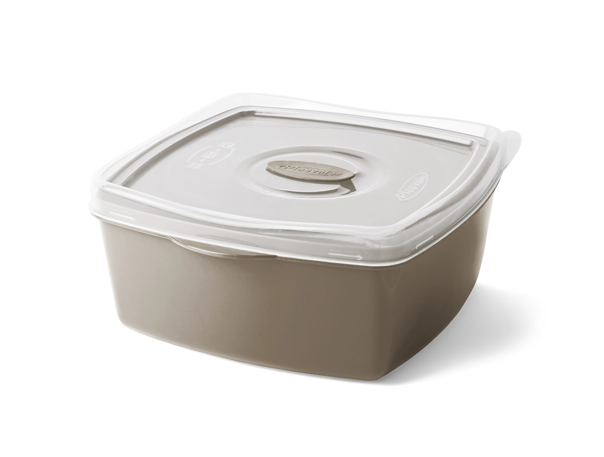 Pote Plástico Azul Quadrado 1,3l Plasvale