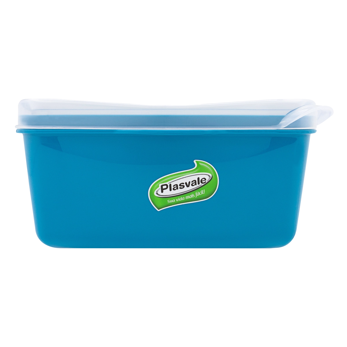 Pote Plástico Azul Quadrado 2,5l Plasvale