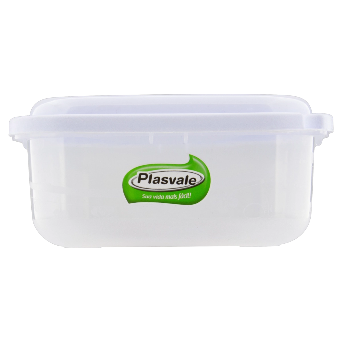 Pote Plástico Branco Quadrado 1l Plasvale
