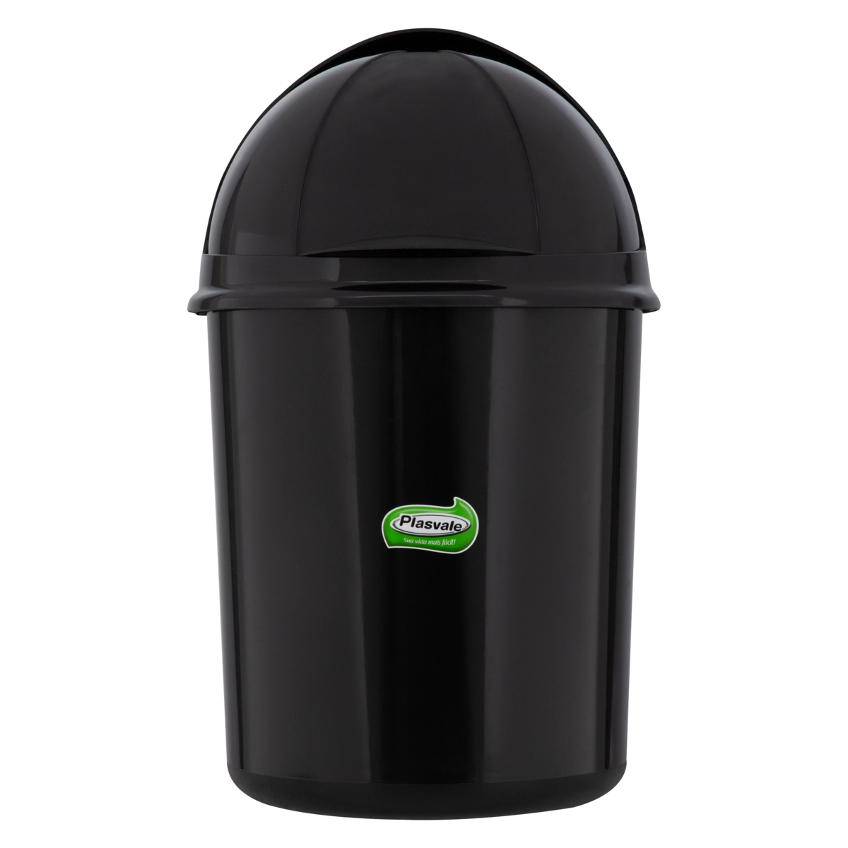 Lixeira Preta Retrátil 7,3l Plasvale