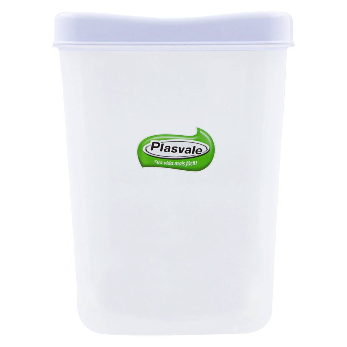 Pote Plástico Branco Quadrado 4,5l Plasvale