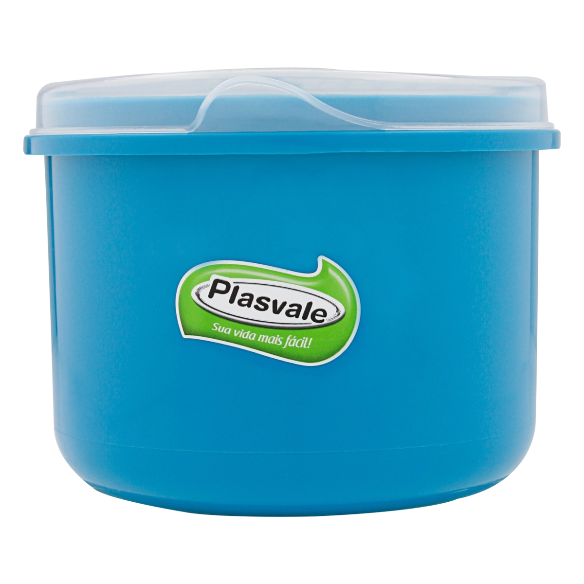 Pote Com Tampa Plástico Azul 1l Plasvale