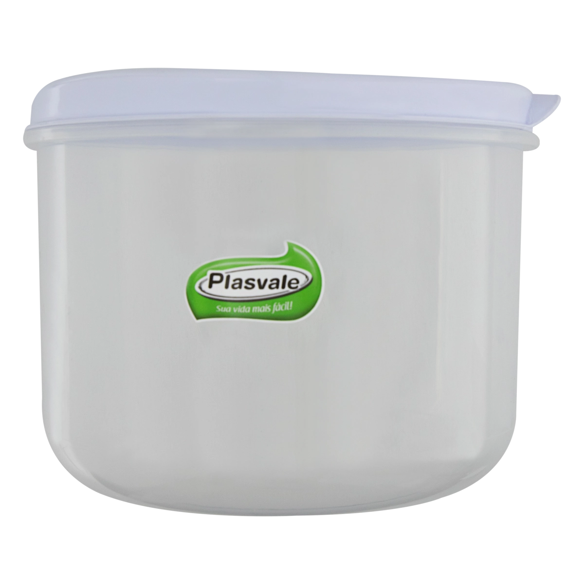 Pote Com Tampa Plástico Branco 3l Plasvale