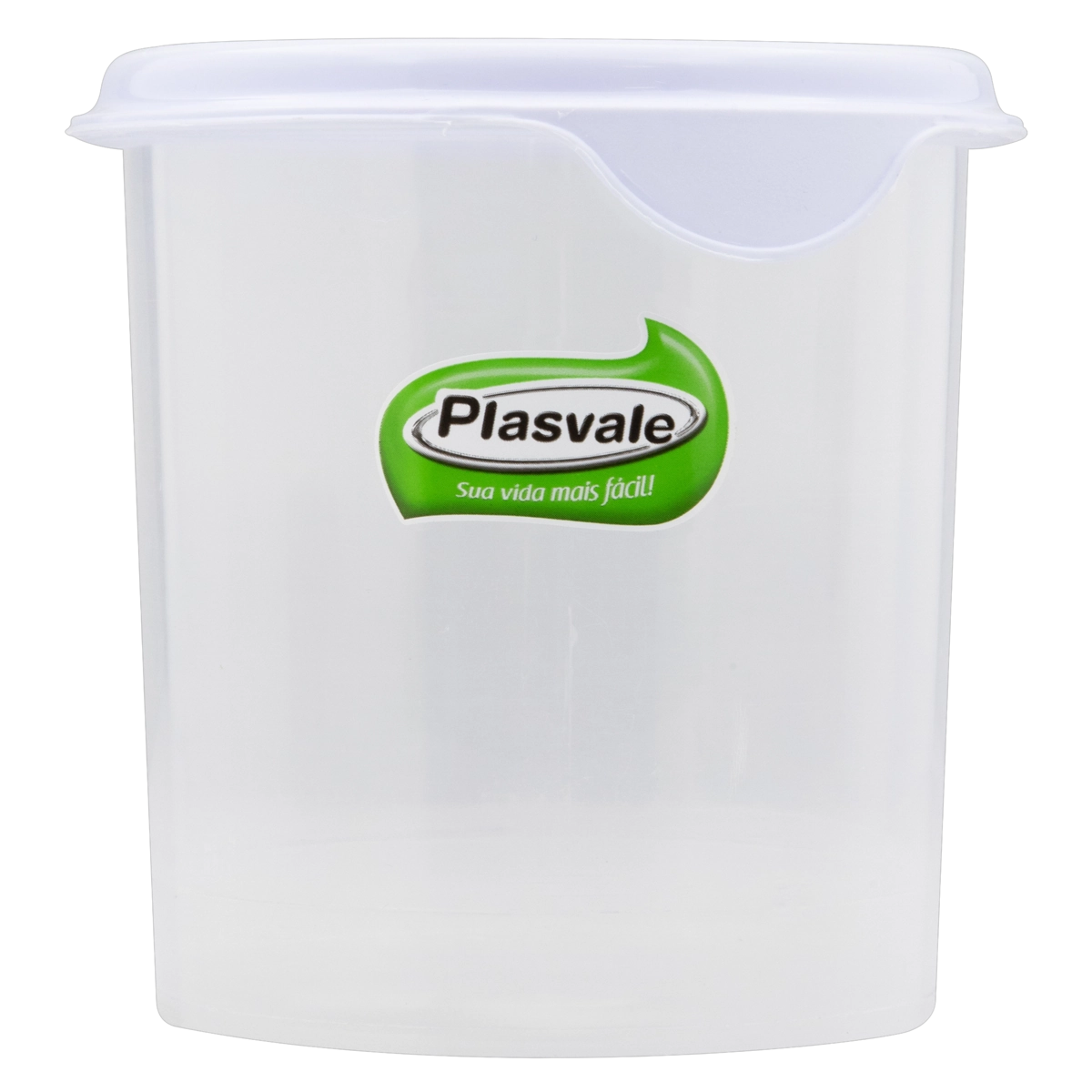 Pote Plástico Branco Redondo 0,9l Plasvale