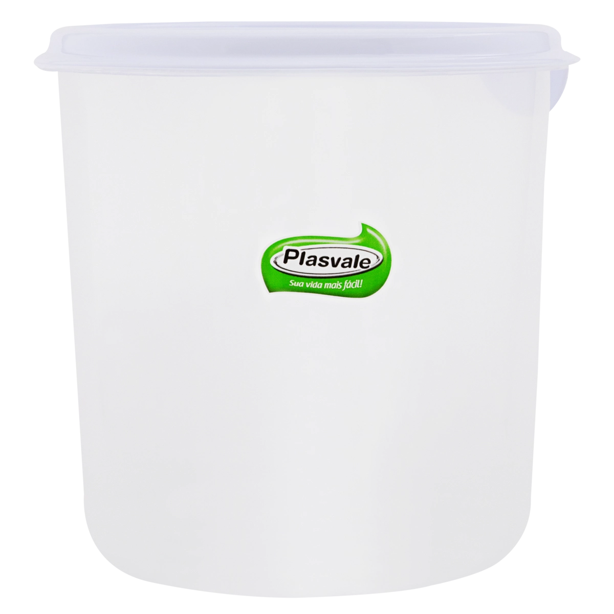 Pote Plástico Branco Redondo 4,1l Plasvale