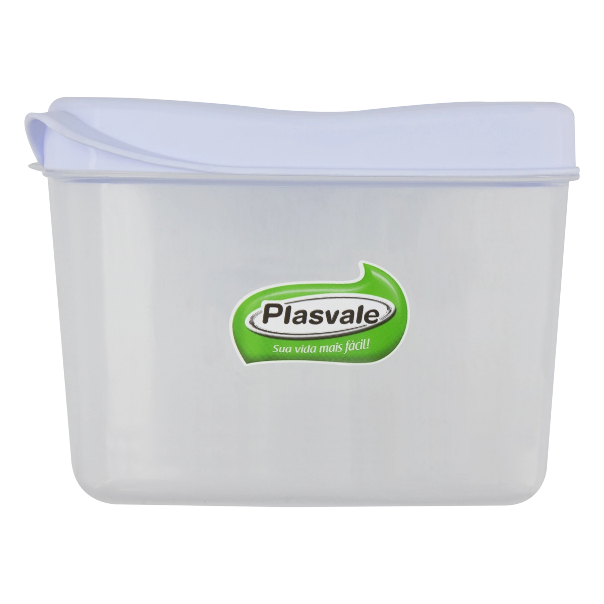Pote Com Tampa Plástico Redondo 1,4l Plasvale