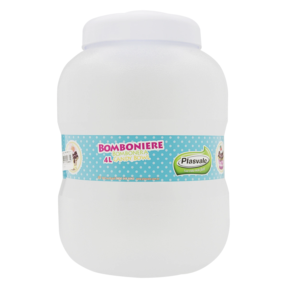 Bomboniere Branca Plástica 4l Plasvale