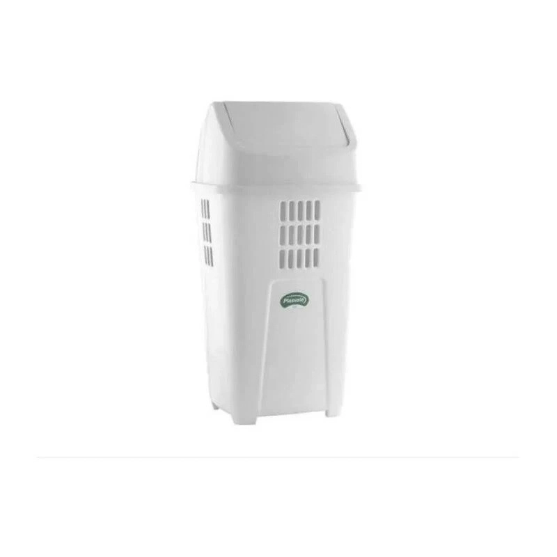 Lixeira Basculante Branca 50l Plasvale