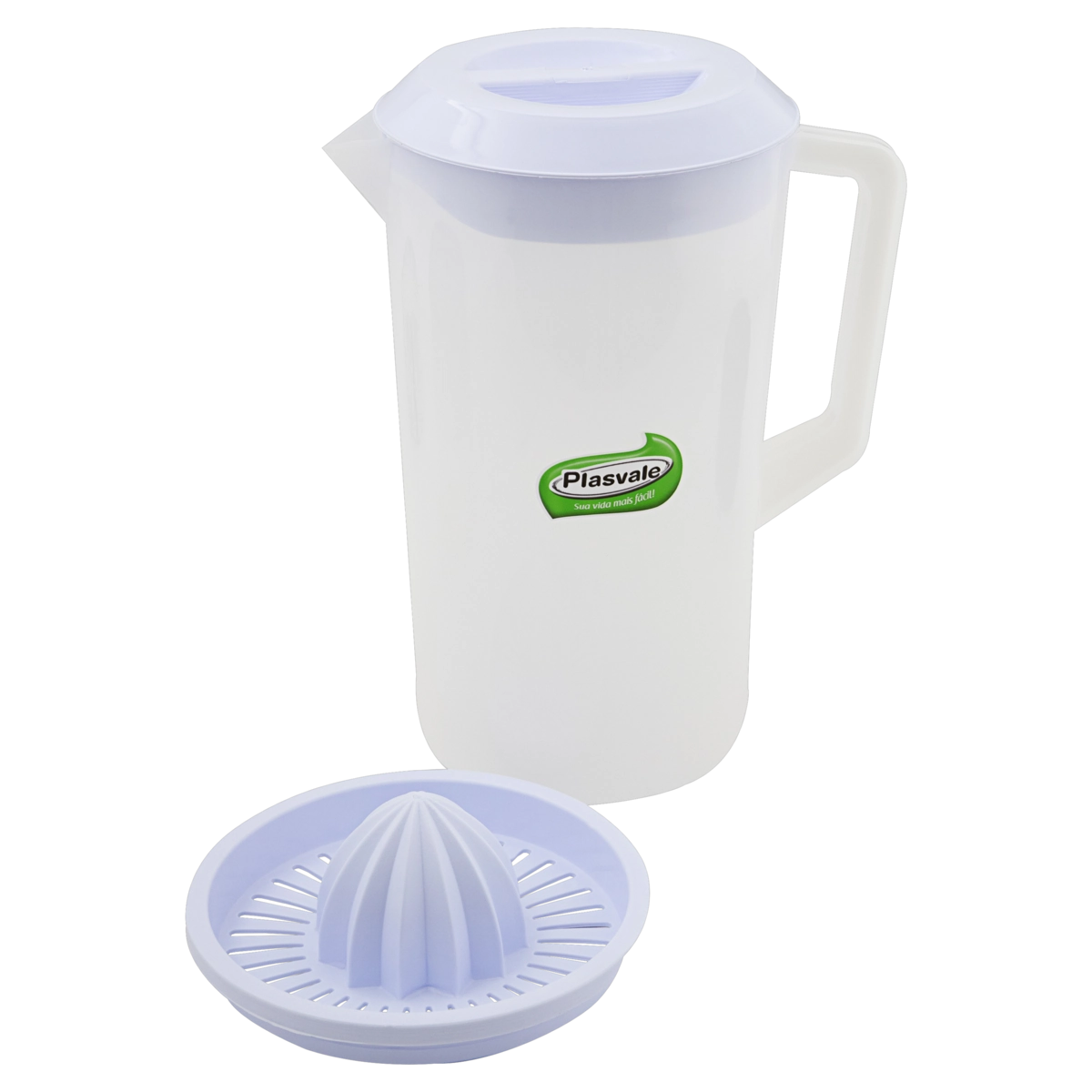 Jarra Plástica Com Espremedor Branca 1,75l Plasvale