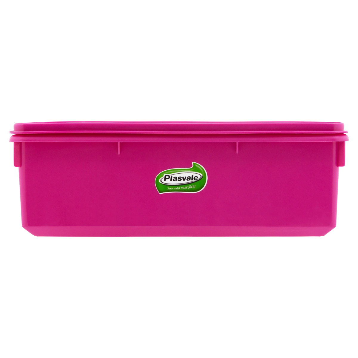 Caixa Com Tampa Rosa Retangular 3,5l Plasvale