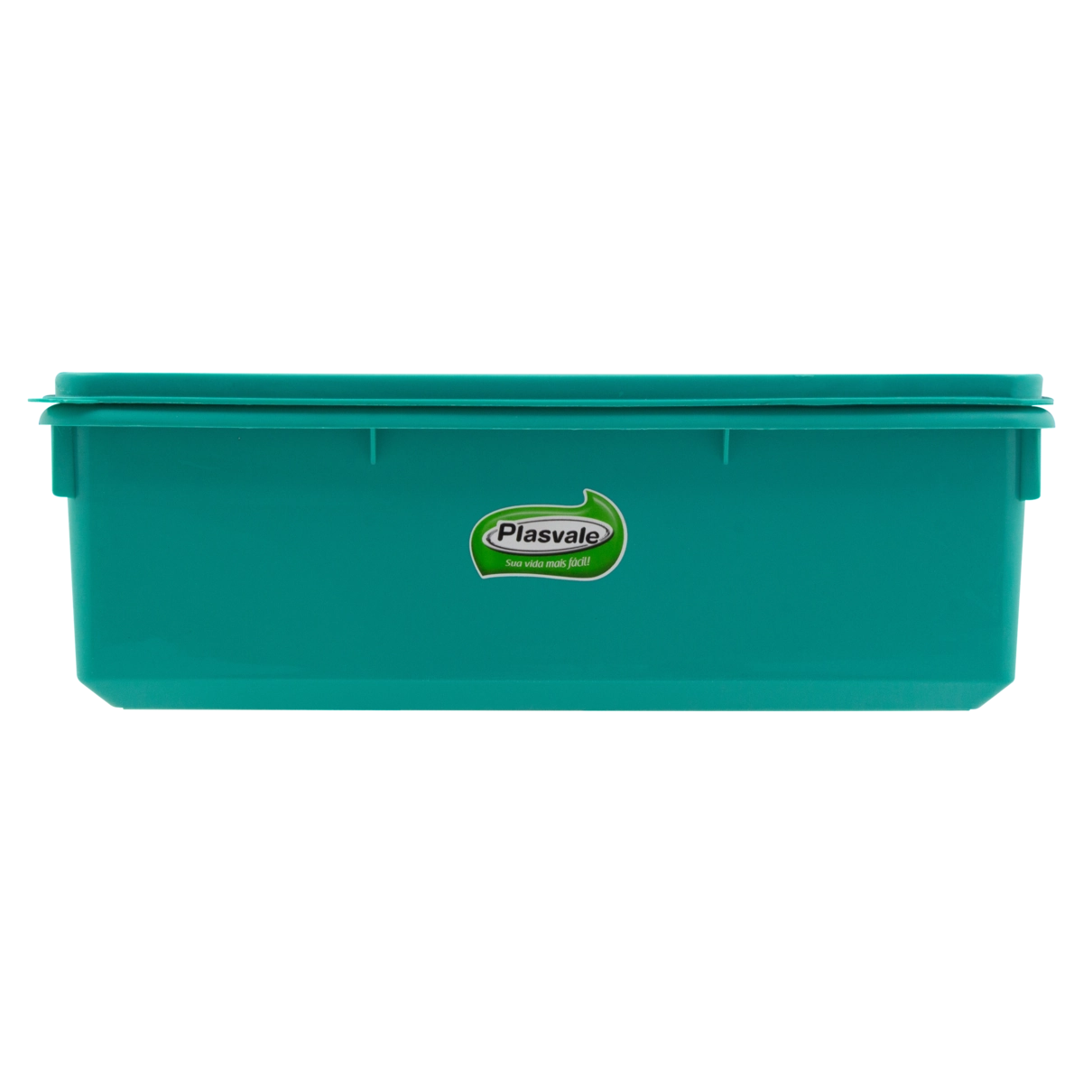 Caixa Com Tampa Verde Retangular 3,5l Plasvale