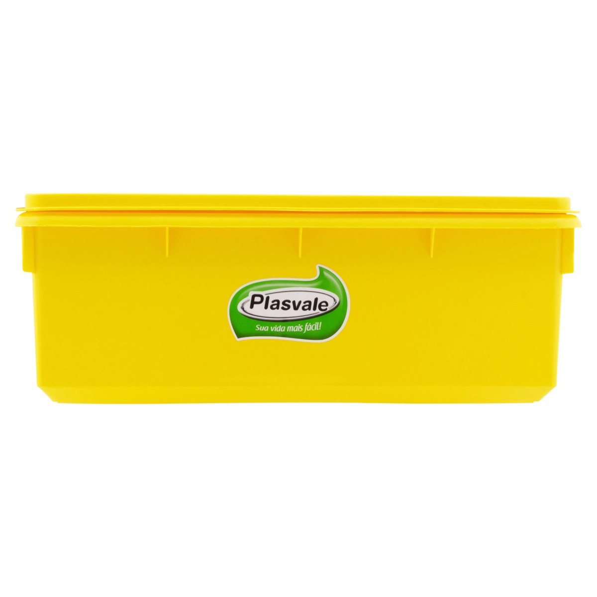 Caixa Com Tampa Amarela Retangular 6,5l Plasvale