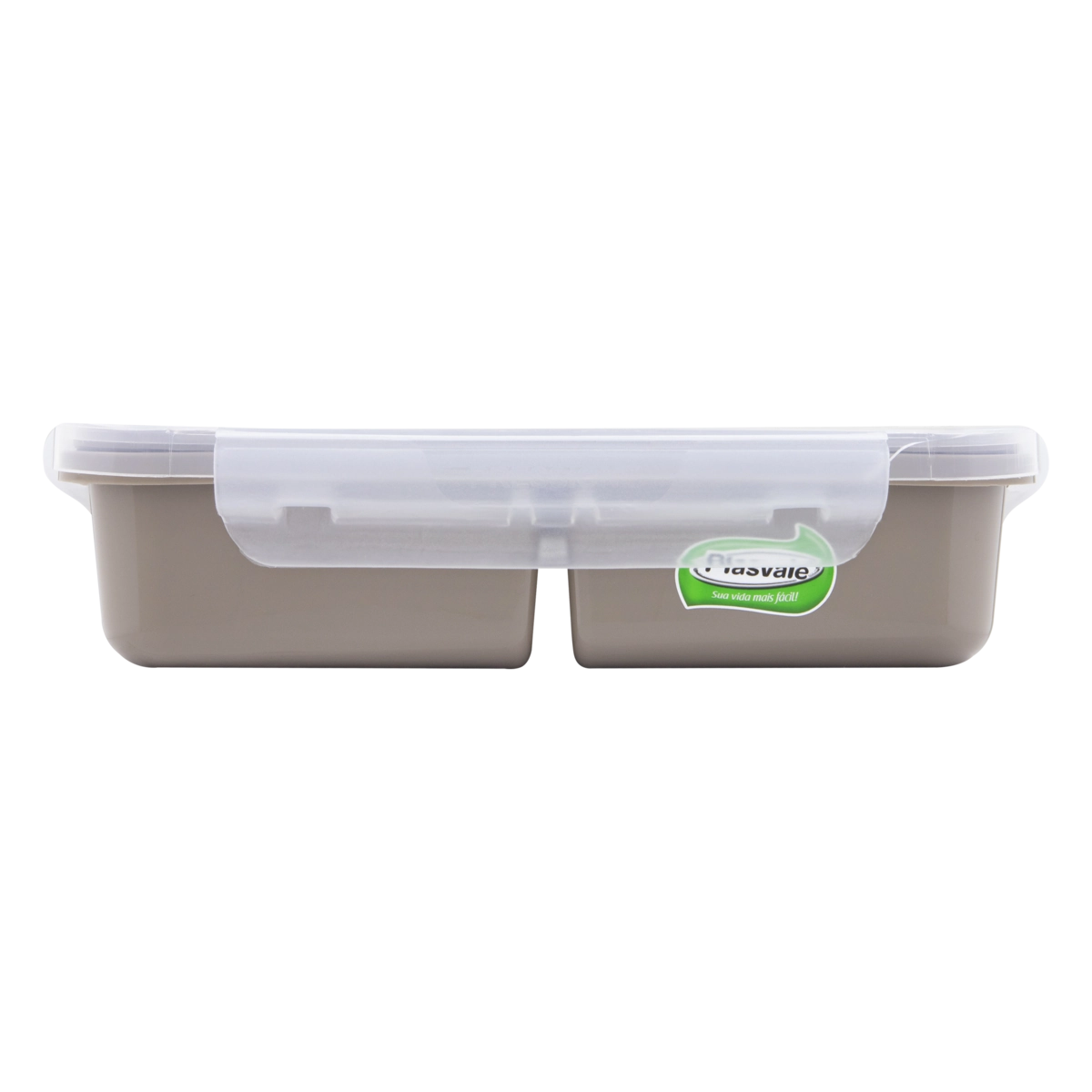 Pote Plástico Com Trava Fendi Retangular Marmita 1,2ml Plasvale