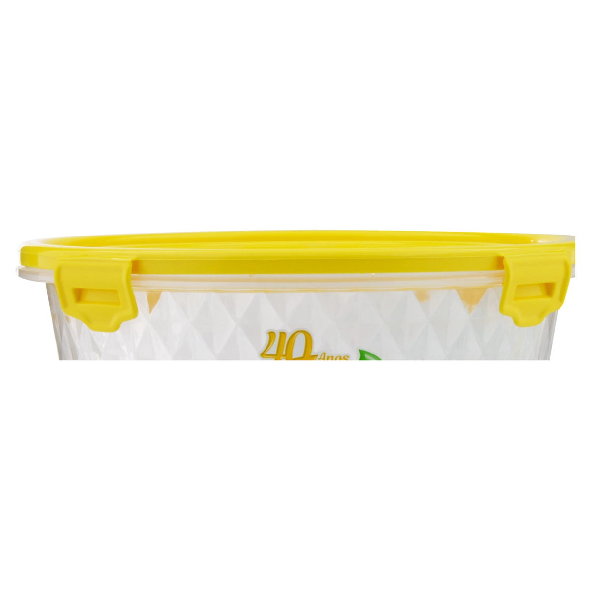 Pote Plástico Amarelo Redondo 1,7l Plasvale